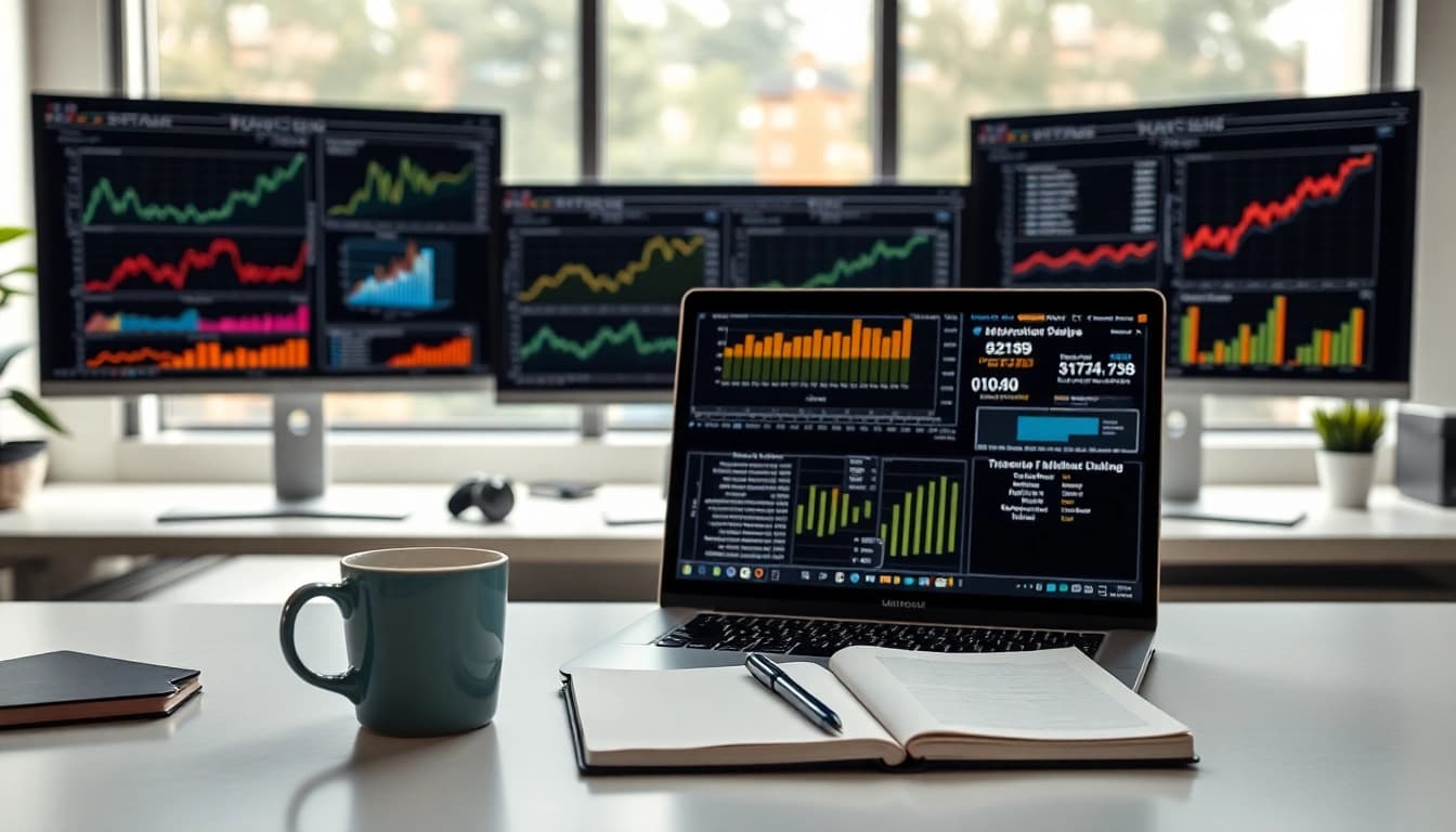 Prozessor Vergleich zwischen verschiedenen Modellen in einem modernen Arbeitsplatz analysieren.