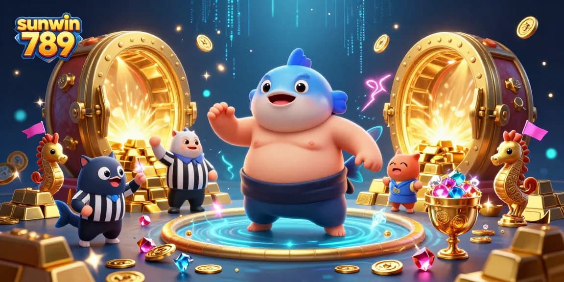 Engage in thrilling gameplay with sunwin 789, featuring fugu sumo wrestling and treasure delights.