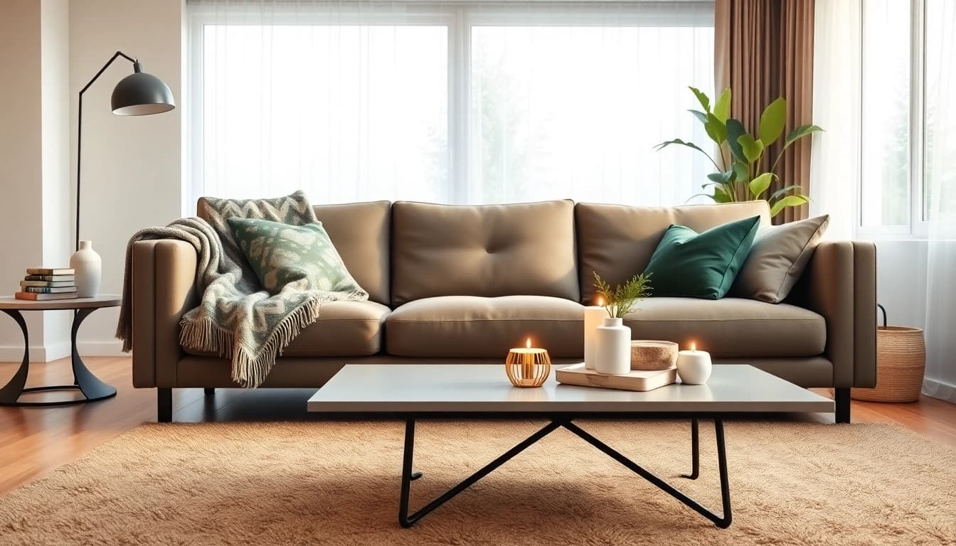 Harmonious Einrichtungsideen für ein einladendes Wohnzimmer-Ambiente.