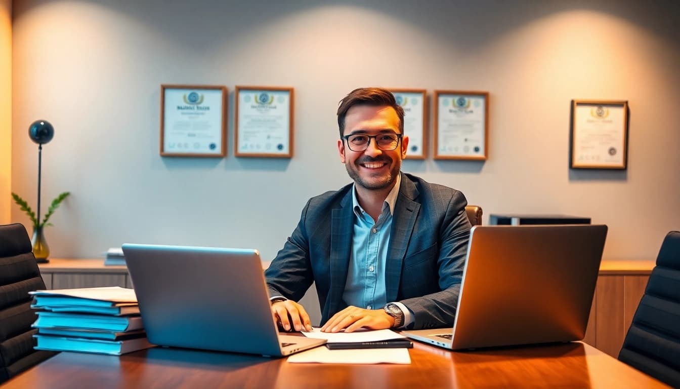 Fachkundiger Headhunter Hagen berät in einem modernen Büro.