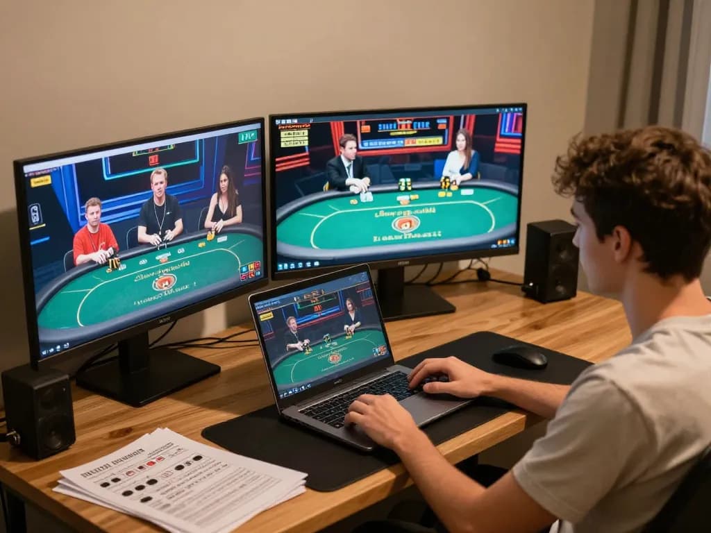 Player strategizing on ph22 while enjoying the thrill of live dealer games from home.