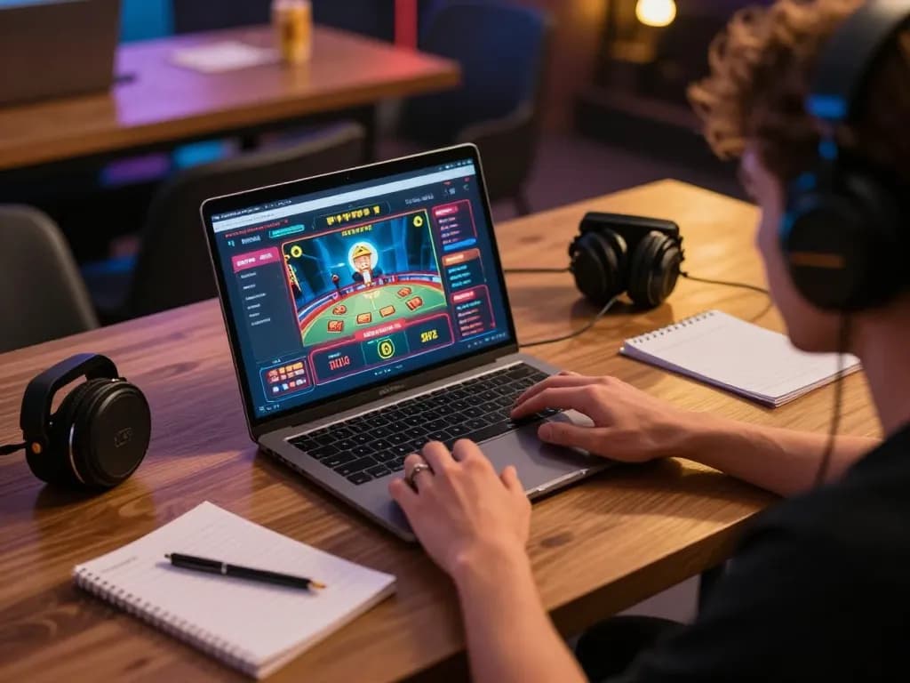 VIN88 player engaging in live dealer game, showcasing interactive online gaming atmosphere.