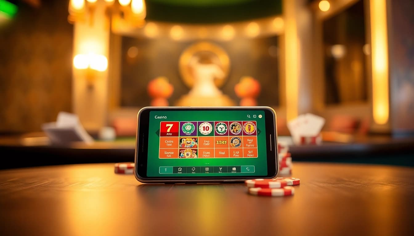 Entdecken Sie die besten Casino Apps für mobiles Gaming auf einem kristallklaren Smartphone-Display.