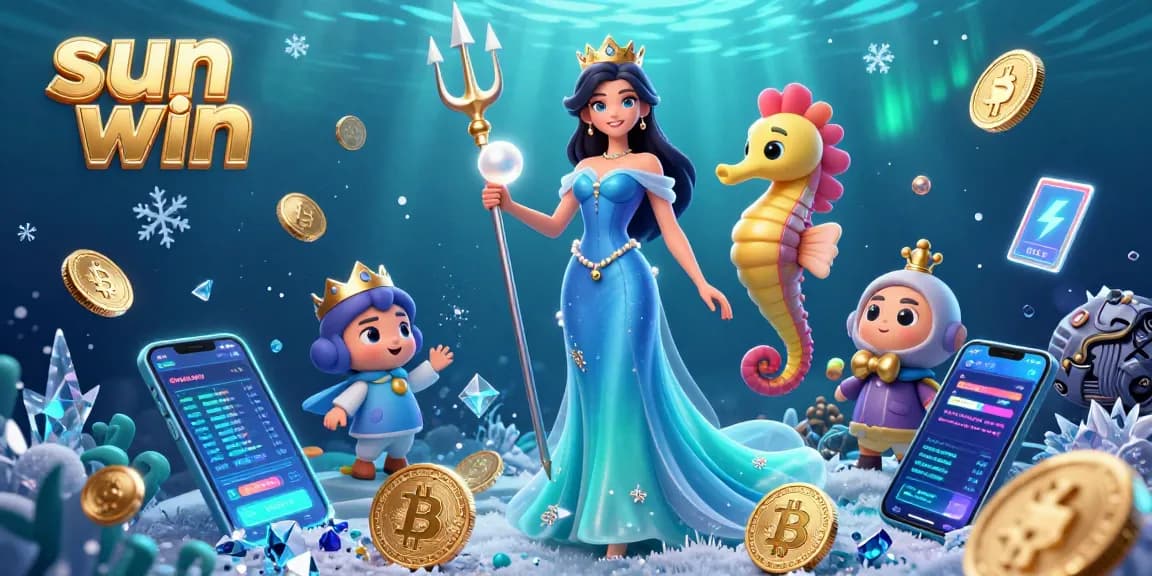 Experience the allure of sun win with this vibrant underwater casino scene featuring magical treasures.