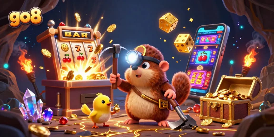 Join the adventure at go8 with a treasure hunter mole uncovering casino surprises.