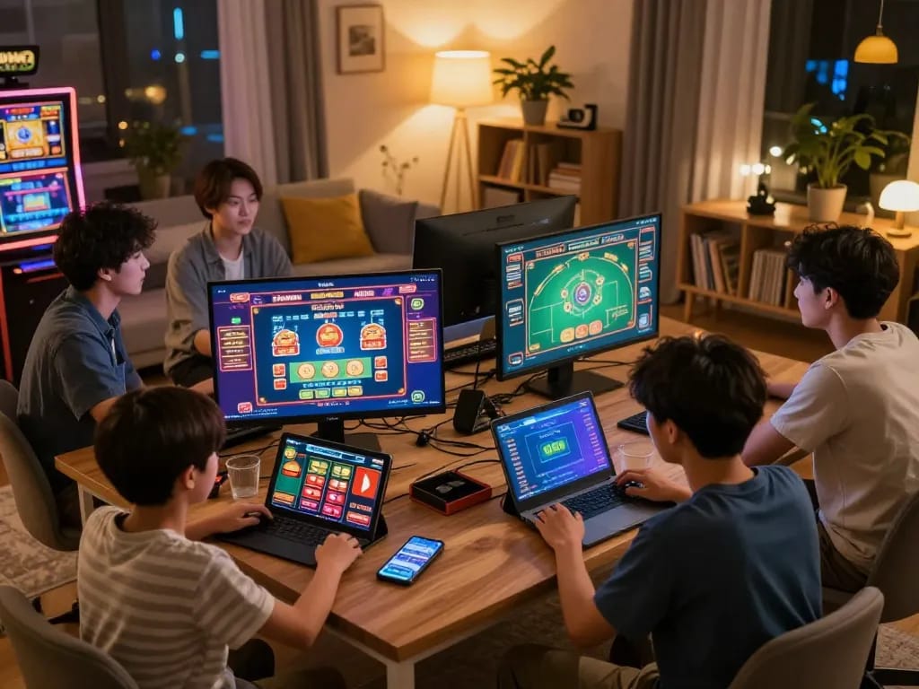 Engaging online gaming scene showcasing users excited by llwin3 offers.