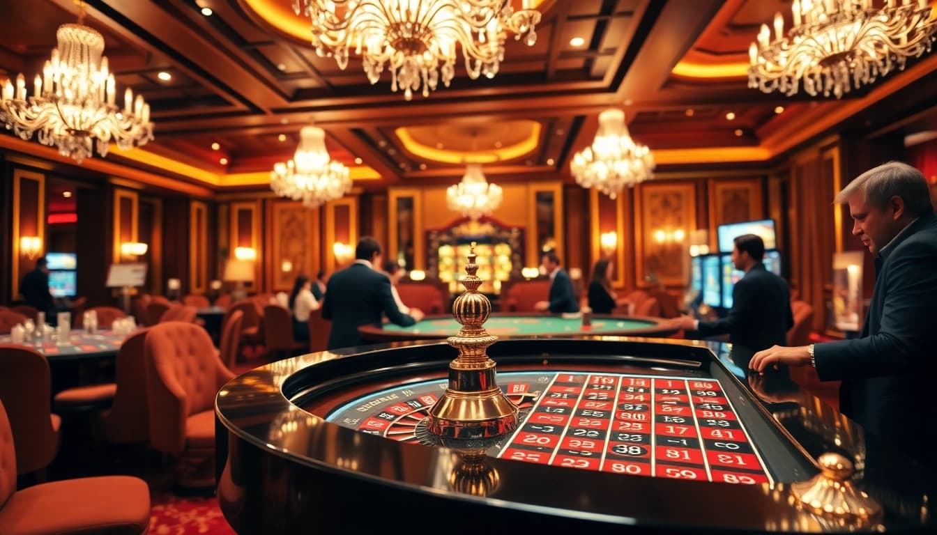 Golisimo Germany begeistert Spieler in einem eleganten Casino mit spannenden Tischspielen.