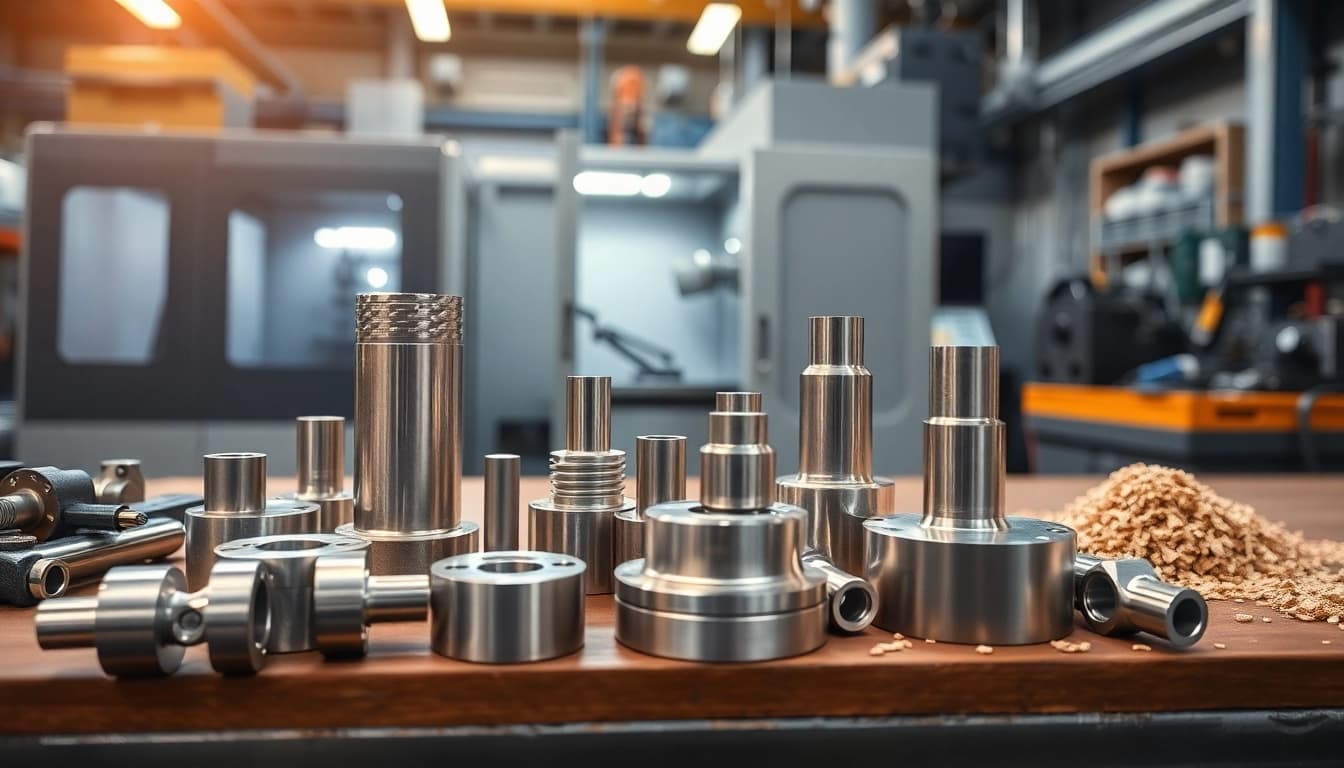 CNC drehteile von präzisen Metallbearbeitungsmaschinen verarbeitet.
