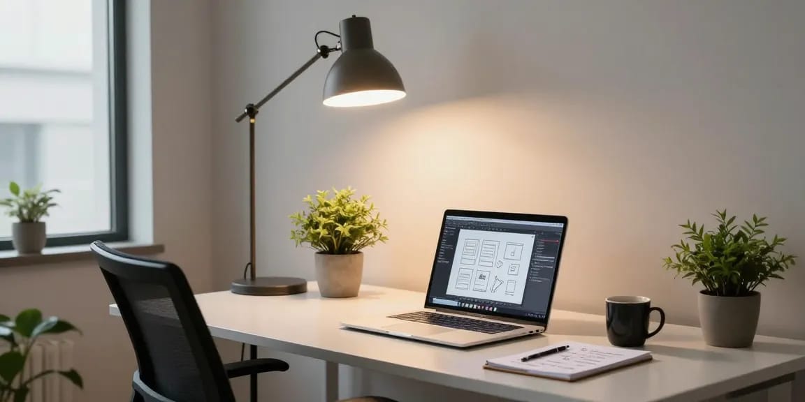 Stilvolle Bodenlampen Büro Beleuchtung in modernen Büros, die Produktivität und Ambiente steigert.