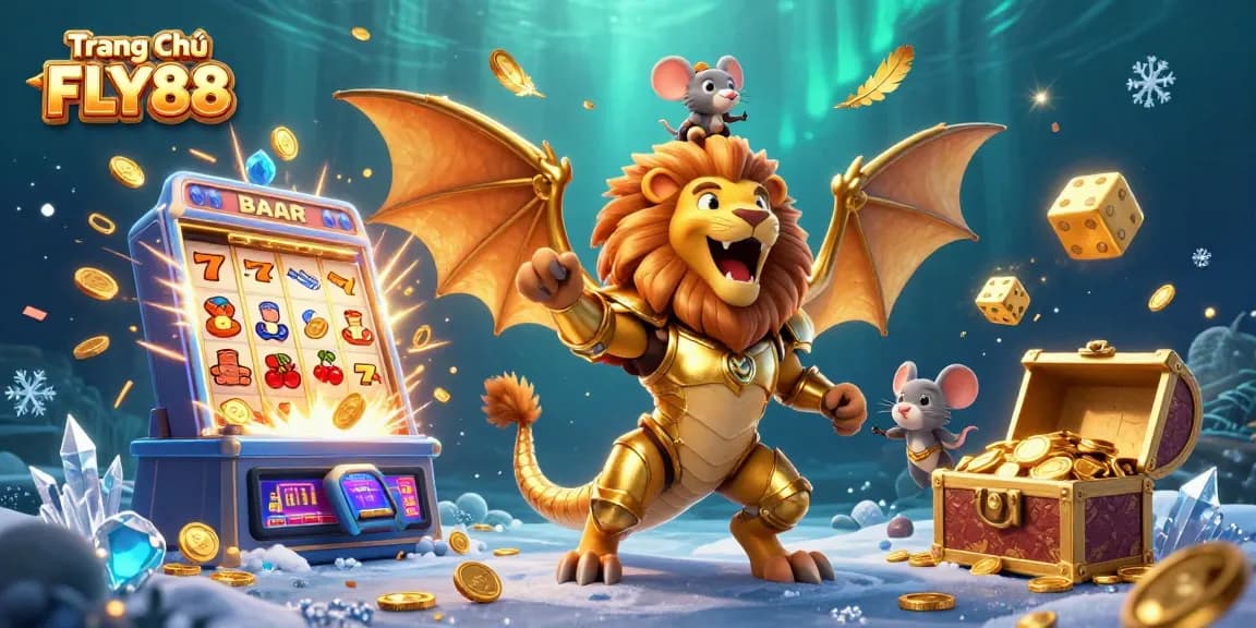 Experience thrilling wins at Trang Chủ FLY88 with vibrant casino elements and unique characters.