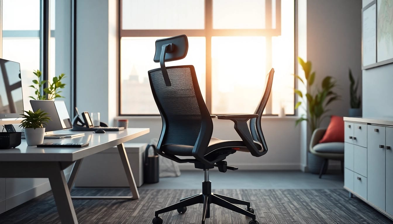 Herman Miller Mirra chair showcased in a modern office setting with ergonomic features.