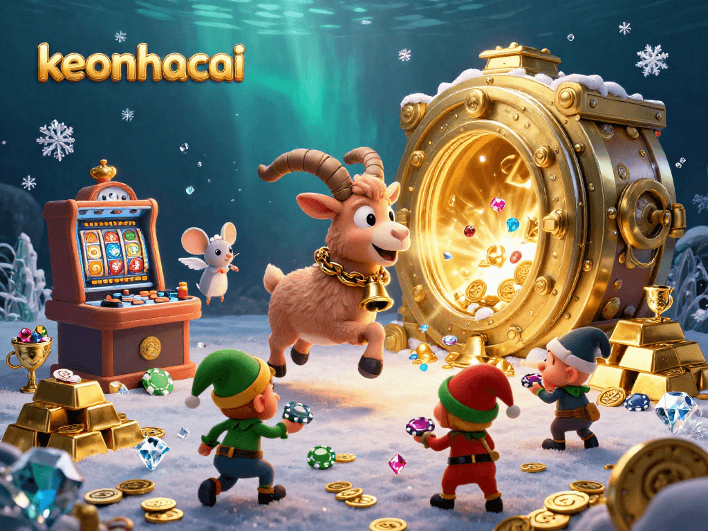 Steal poker chips at the festive keonhacai casino featuring dynamic 3D characters and dazzling treasures.