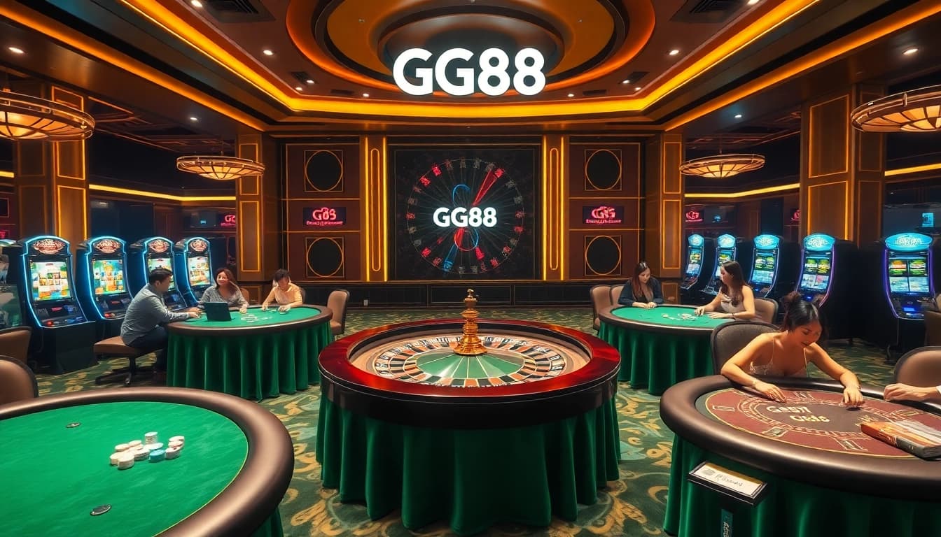 Experience the thrill of GG88 with vibrant casino gameplay featuring roulette, poker, and slot machines.