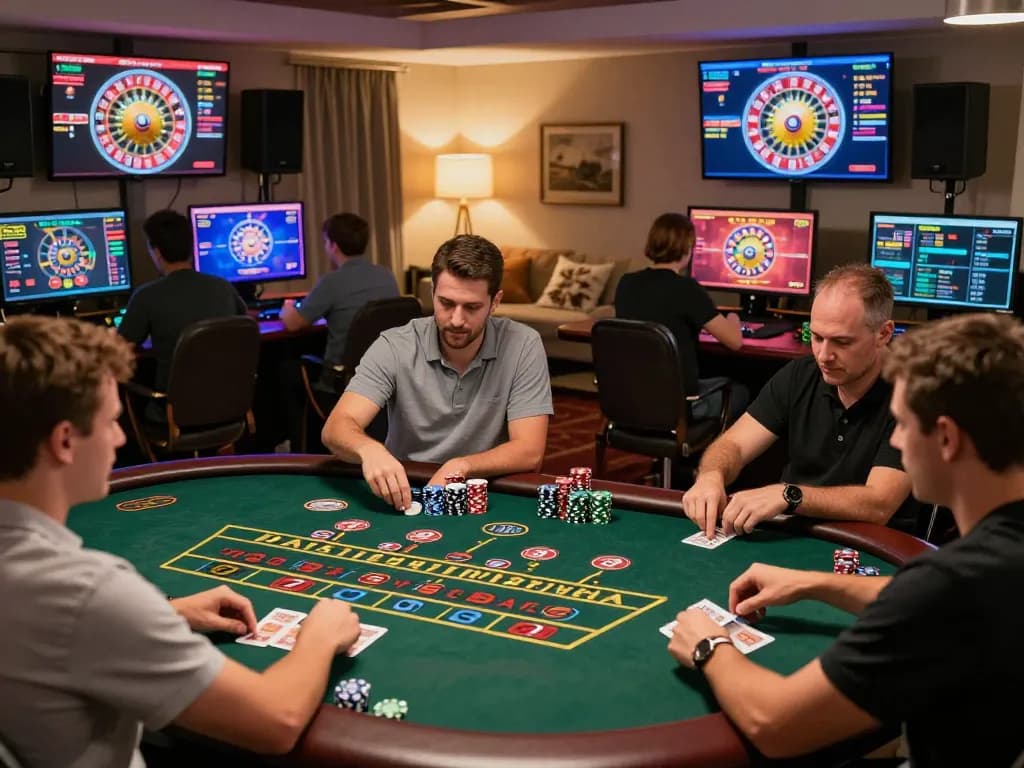 Engaged players enjoy their experience at nhà cái MM88's online casino with live dealer games in a cozy atmosphere.