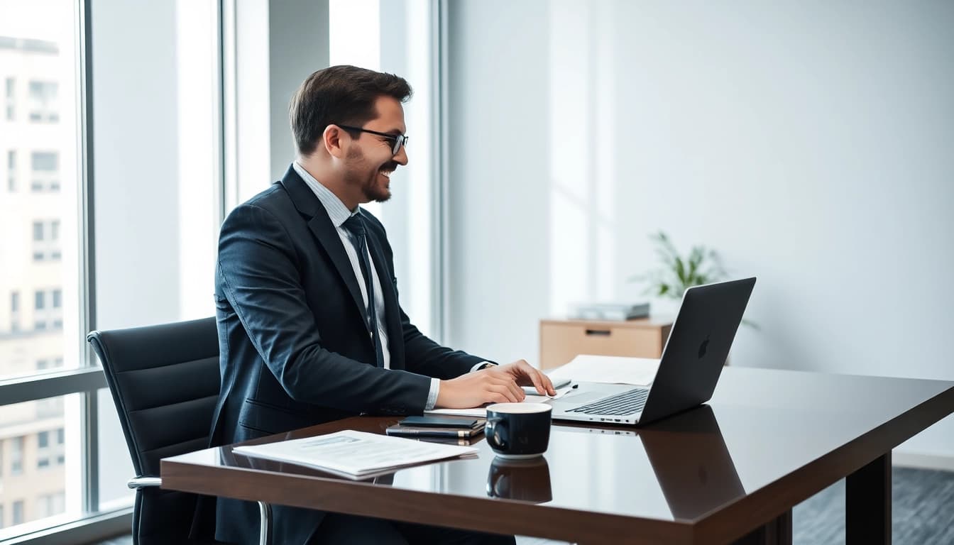 Professioneller Headhunter Karlsruhe bei einem Videoanruf zur Kandidatenvermittlung.