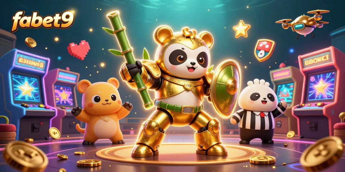 Experience thrilling gameplay with fabet9's vibrant 3D casino illustration showcasing energetic characters in action.