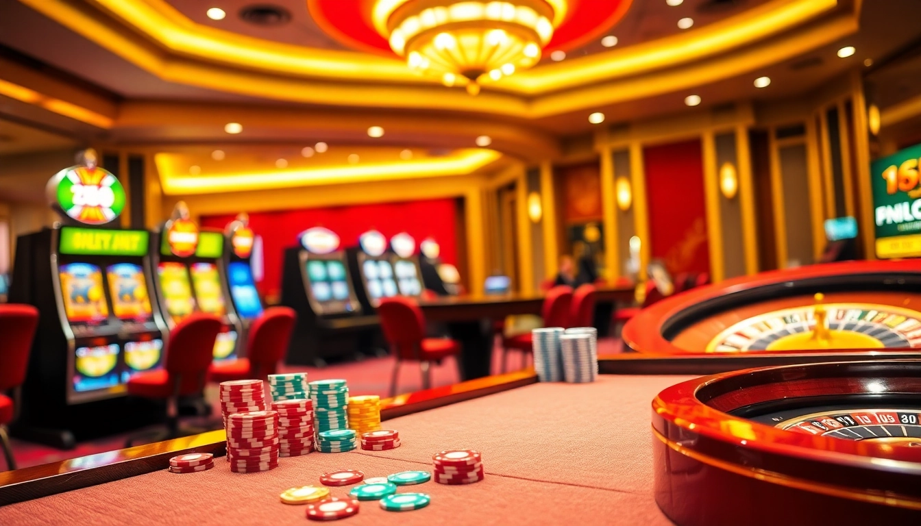 Experience the exhilaration of winning at 136bet with colorful poker chips and lively gaming tables.