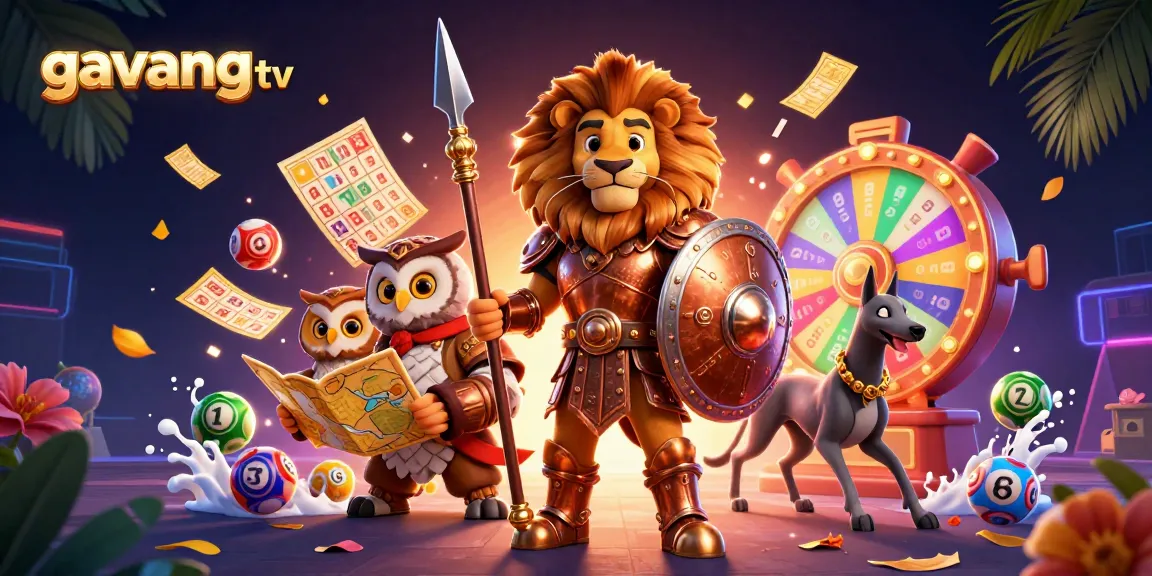 Experience thrilling gameplay with gavangtv, featuring vibrant lottery balls and engaging characters.