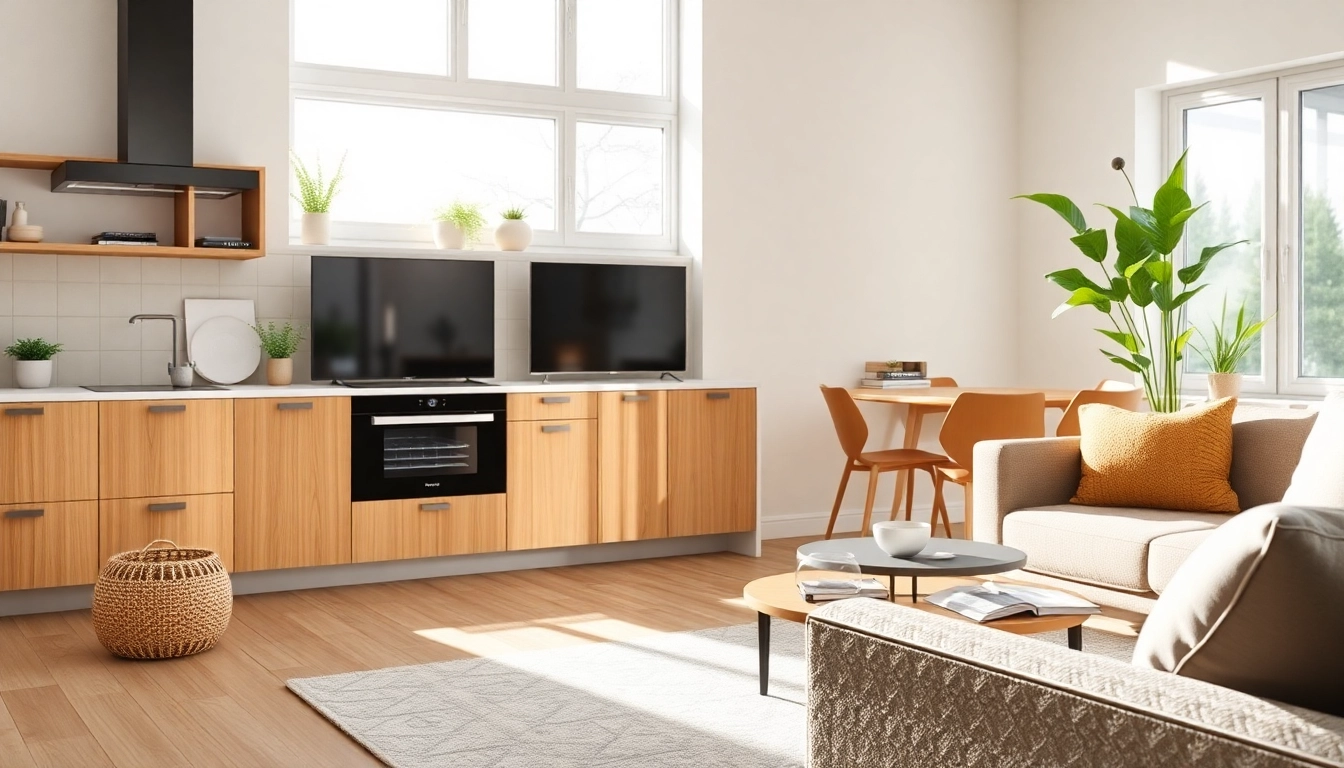 Effortlessly using an akku staubsauger in a tidy home environment with bright natural light.