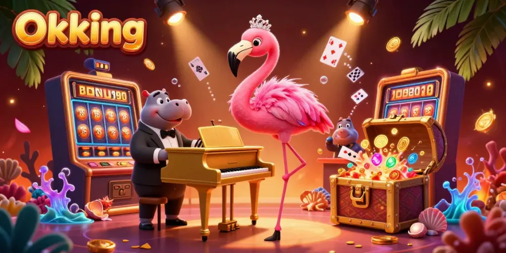 Experience thrilling gameplay at Okking with vibrant casino elements and interactive atmosphere.