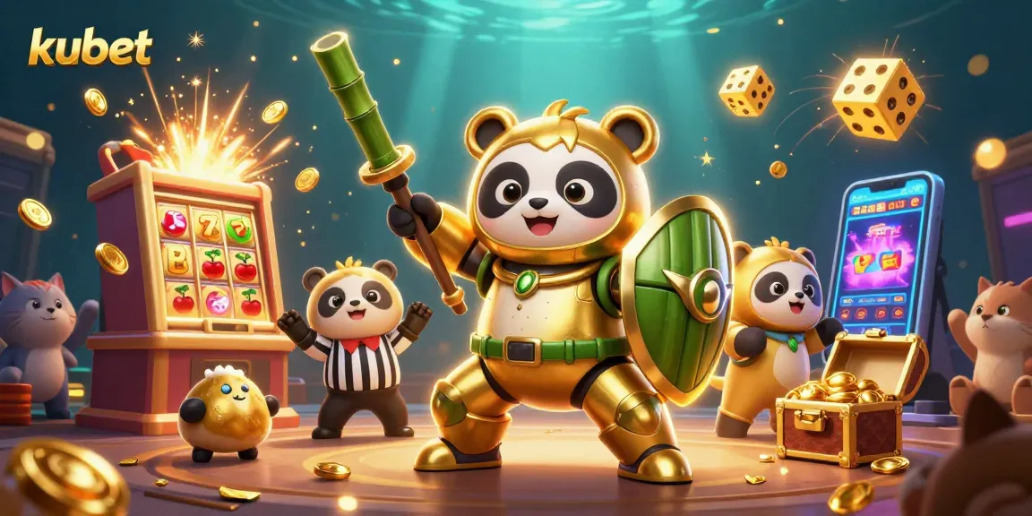 Kubet players enjoy rich gaming scenes featuring vibrant slot machines and lucky symbols.