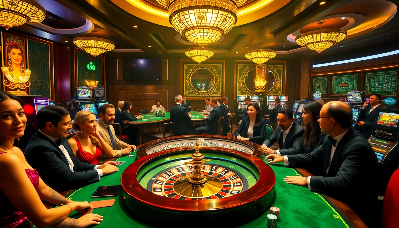 Gamblers winning at poker tables in a luxury casino setting with C168 references.