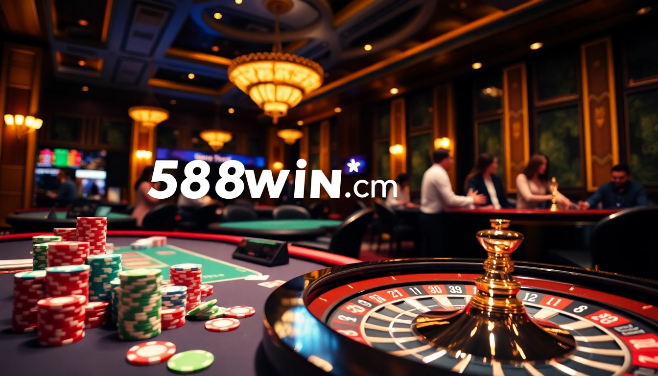 Exciting casino action at 58win com, featuring poker tables and strategic betting.