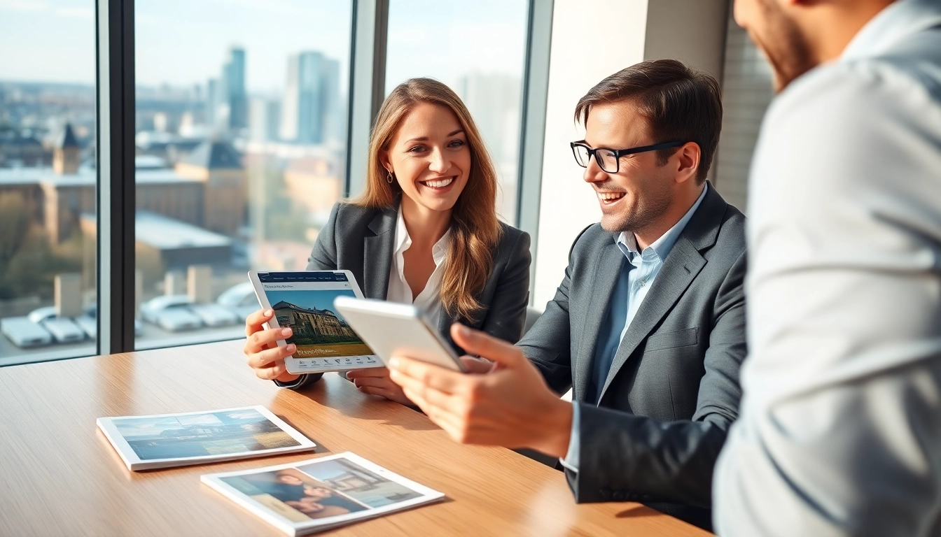 Immobilienmakler Frankfurt Dornbusch präsentiert professionelle Beratung im modernen Büro.