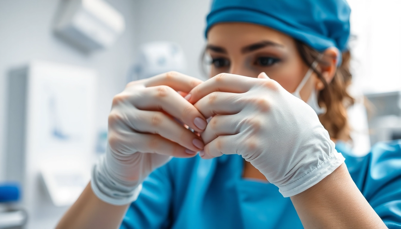 Auftragen des hydrocoll hartmann Verbands auf eine Wunde mit Sorgfalt und Professionalität.