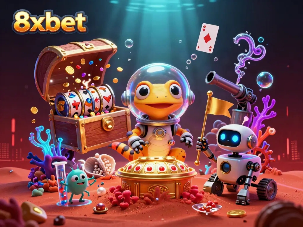 Engage with exciting casino games at 8xbet with vibrant visuals and dynamic characters.