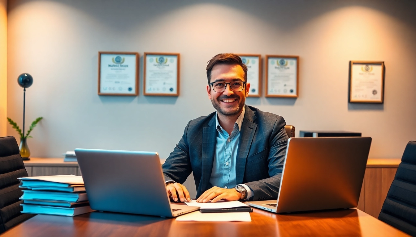 Fachkundiger Headhunter Hagen berät in einem modernen Büro.