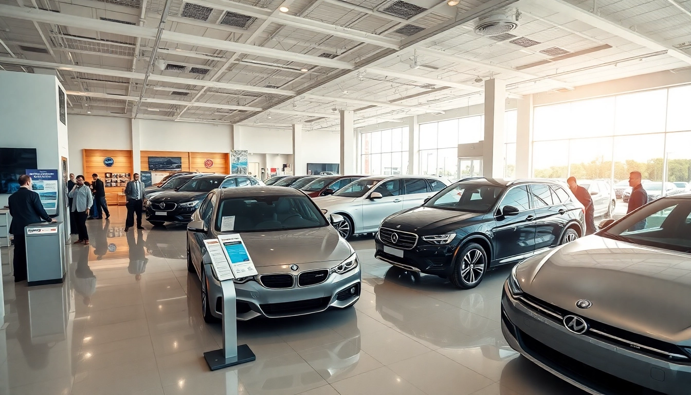 Auto kaufen in modernem Autohaus mit stilvollen Fahrzeugen und freundlichem Personal.