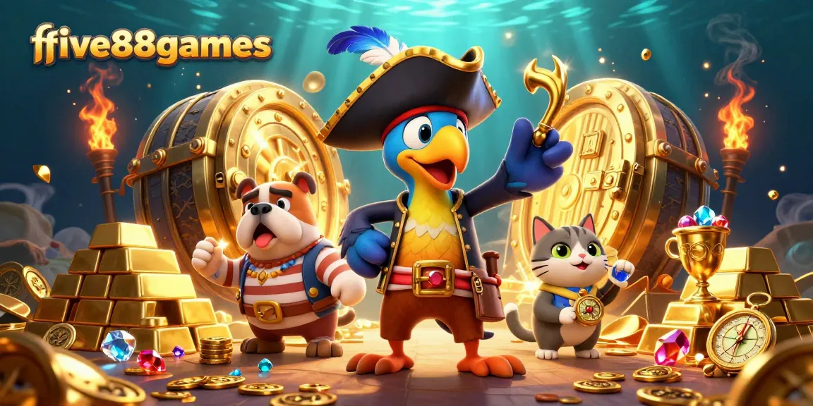 Witness the excitement at five88games as a pirate captain leads the adventure in an immersive casino experience.
