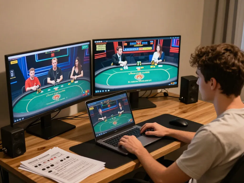 Player strategizing on ph22 while enjoying the thrill of live dealer games from home.