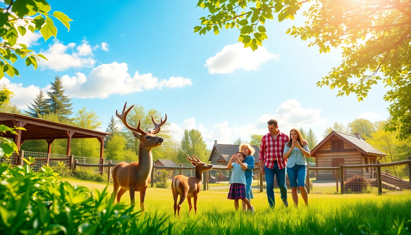 Family feeding animals at schwarze-berge.de, showcasing joy in nature.
