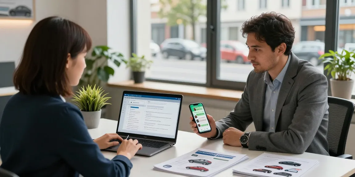 Professioneller Berater informiert über Autoversicherung in Dortmund.