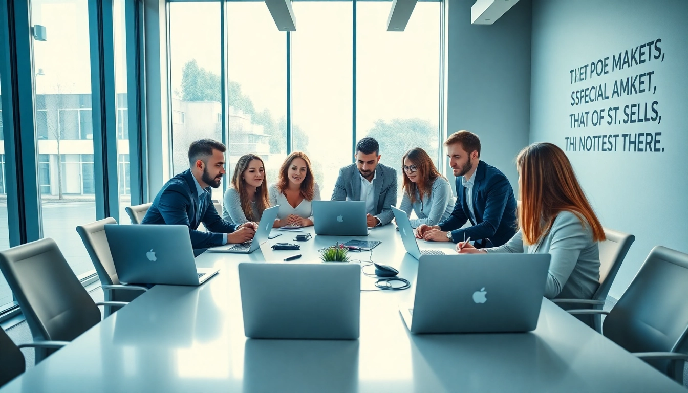 Followervibe-Team bei kreativen Strategien in einem modernen Büro.