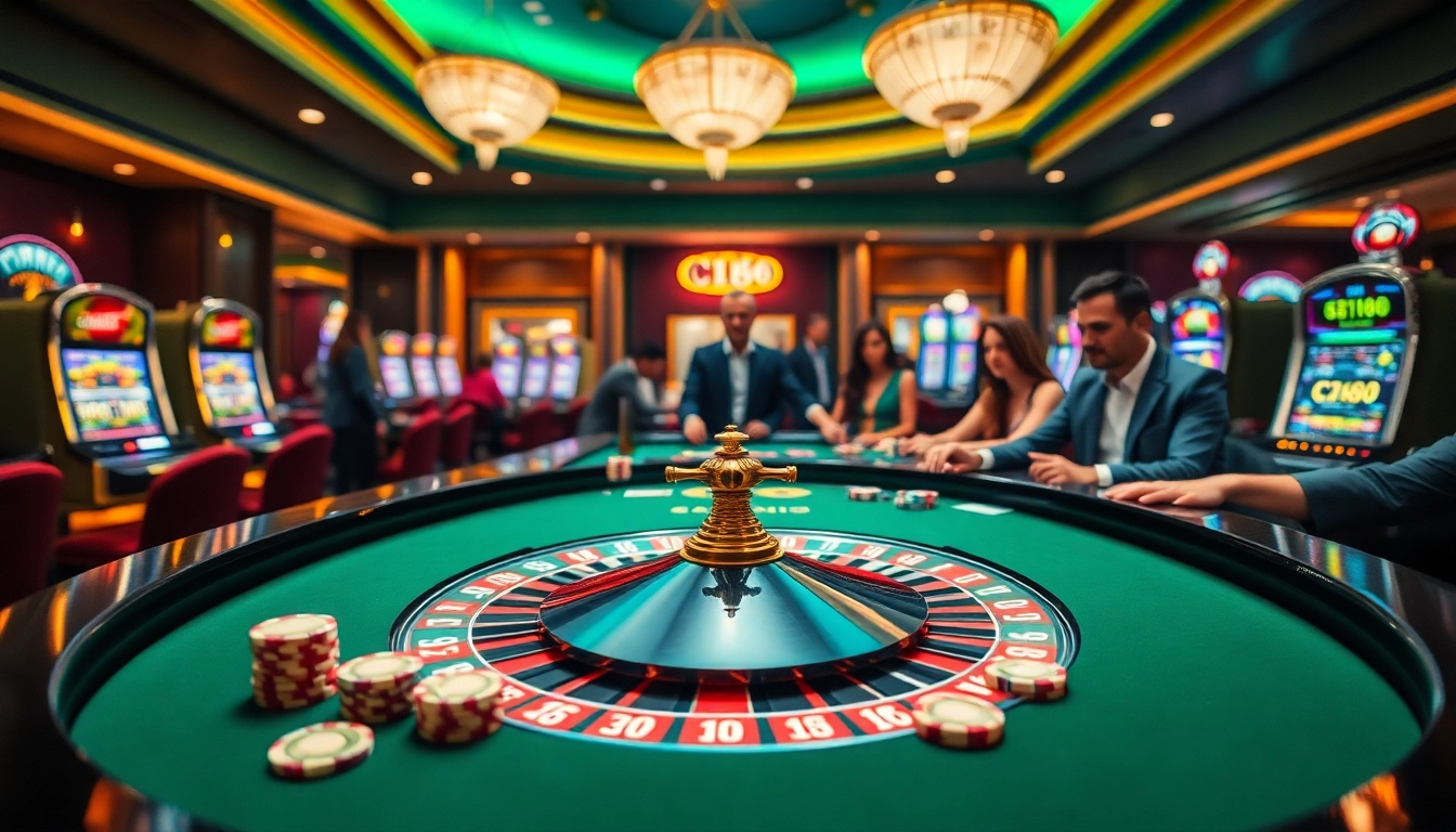 Engage with the thrilling atmosphere at C168 casino with vibrant tables and elegant surroundings.