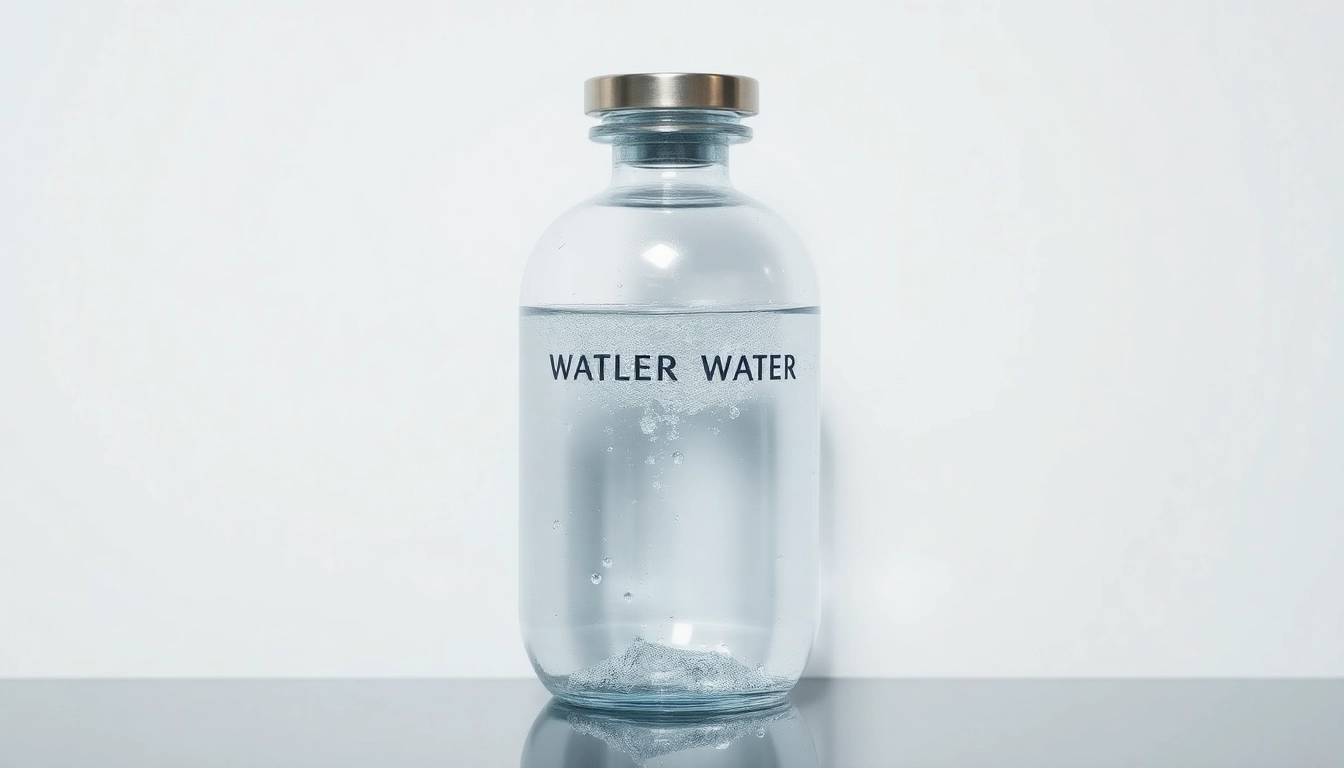 Kolloidales Silber 25 ppm in einem klaren Behälter mit sanfter Beleuchtung zeigt die Reinheit des Produkts.