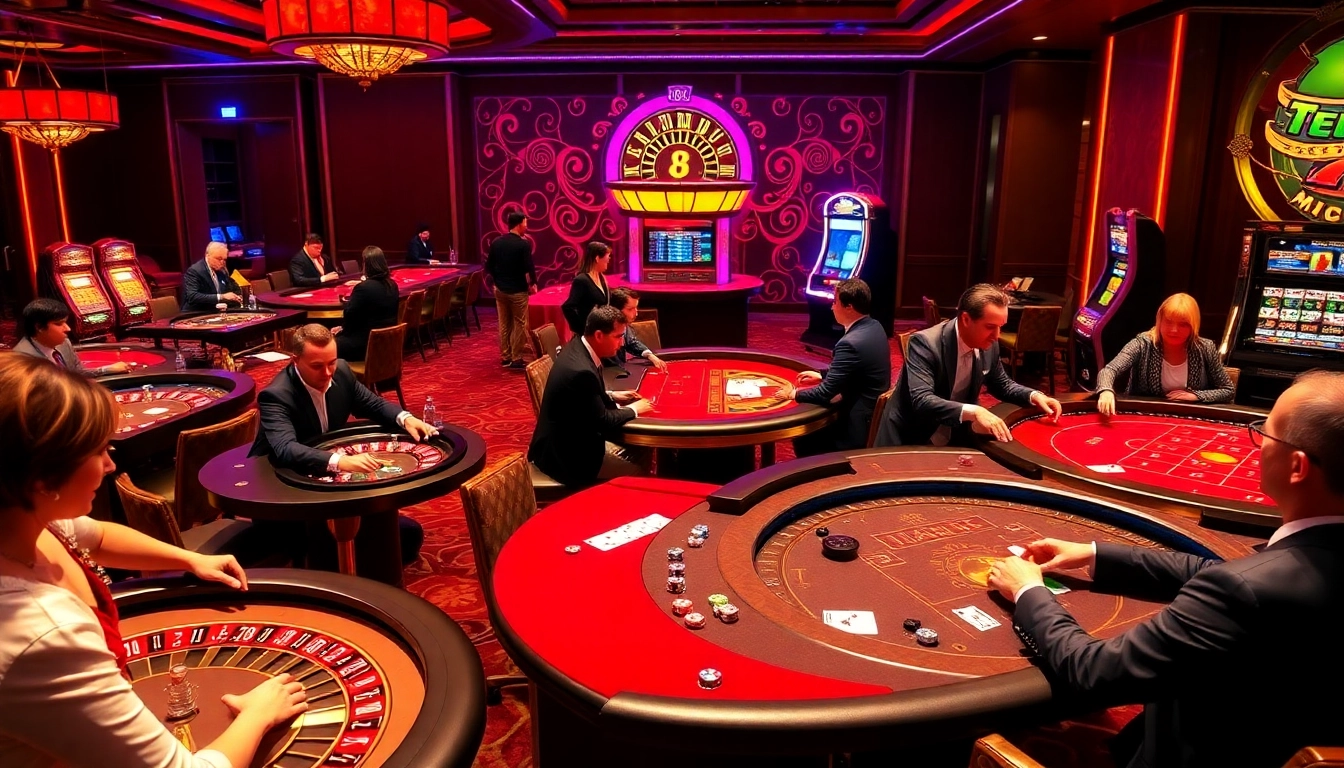 Experience the excitement of gaming at 789P casino with vibrant tables and engaged players.