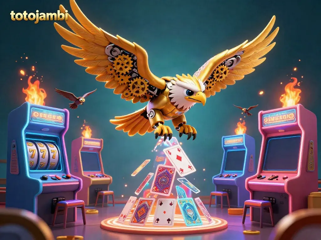 Experience thrilling gameplay with totojambi, where 3D golden eagle and casino elements soar!