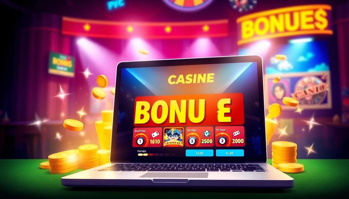Discover exciting casino bonus ohne einzahlung deutschland offers highlighted on a laptop screen with vibrant visuals.