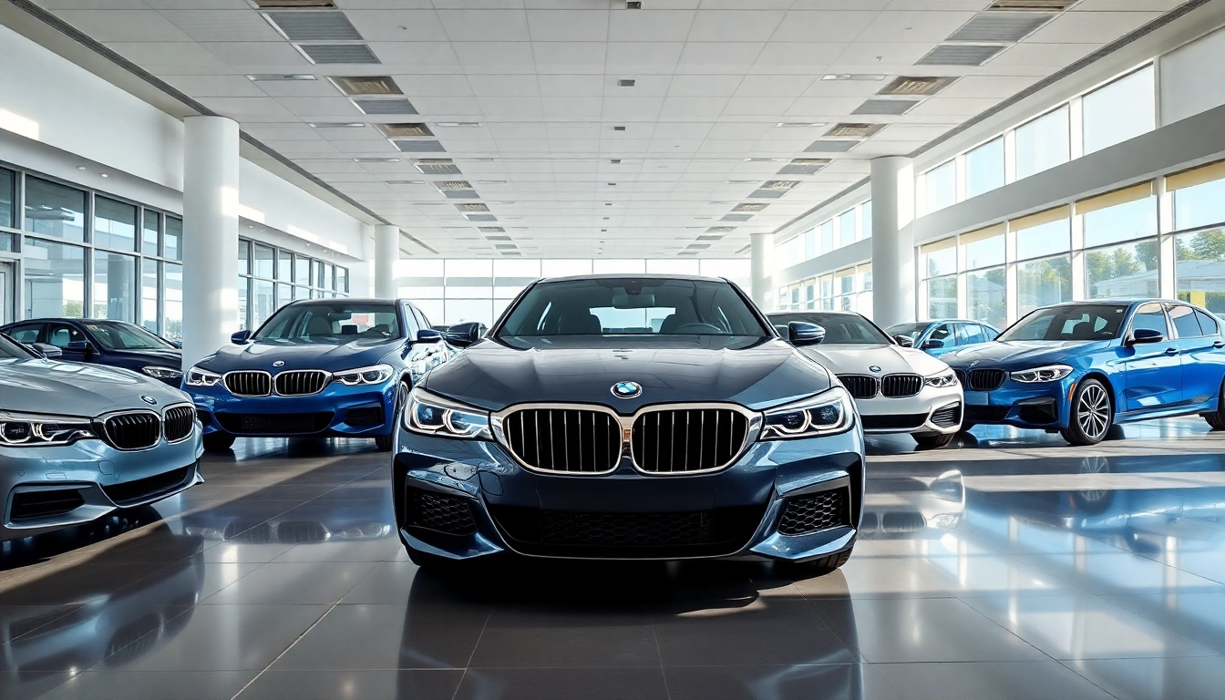 BMW kaufen in einem modernen Showroom mit eleganten Fahrzeugen und natürlichem Licht