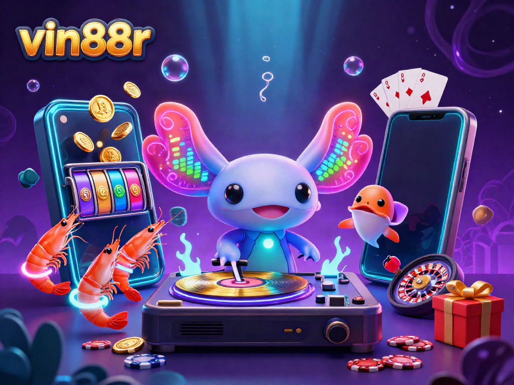 Experience the vibrant fun of vin88r with colorful underwater casino elements.