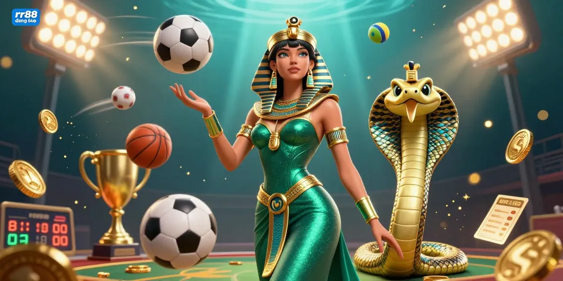 Engage in exciting gameplay with rr88 đăng nhập as you explore a vibrant 3D casino scene filled with dynamic sports betting elements.