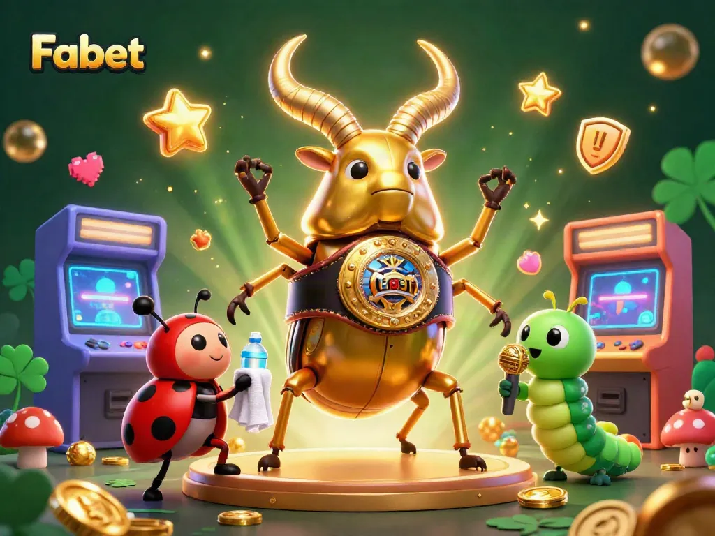 Engage with Fabet's thrilling gaming potential featuring a vintage arcade scene filled with colorful elements.