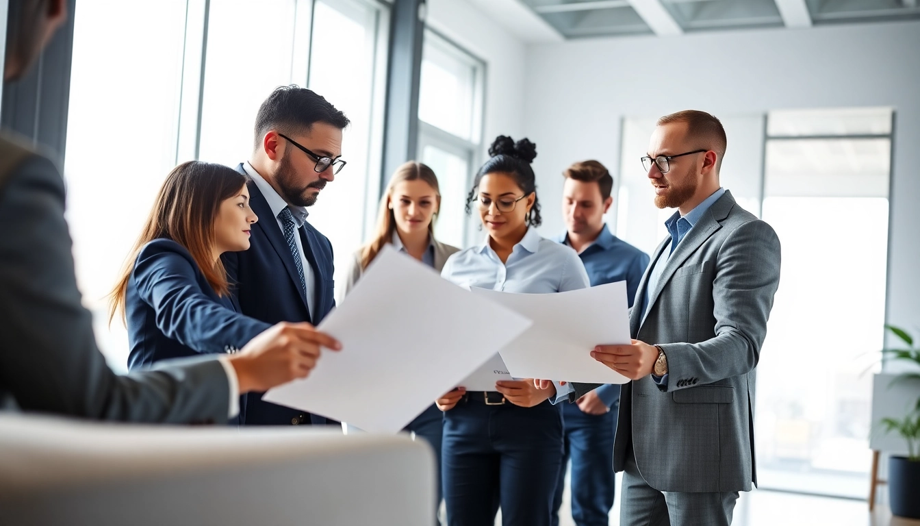 Headhunter Ingenieure analysiert Lebensläufe in modernem Büro, strategische Diskussionen führen.