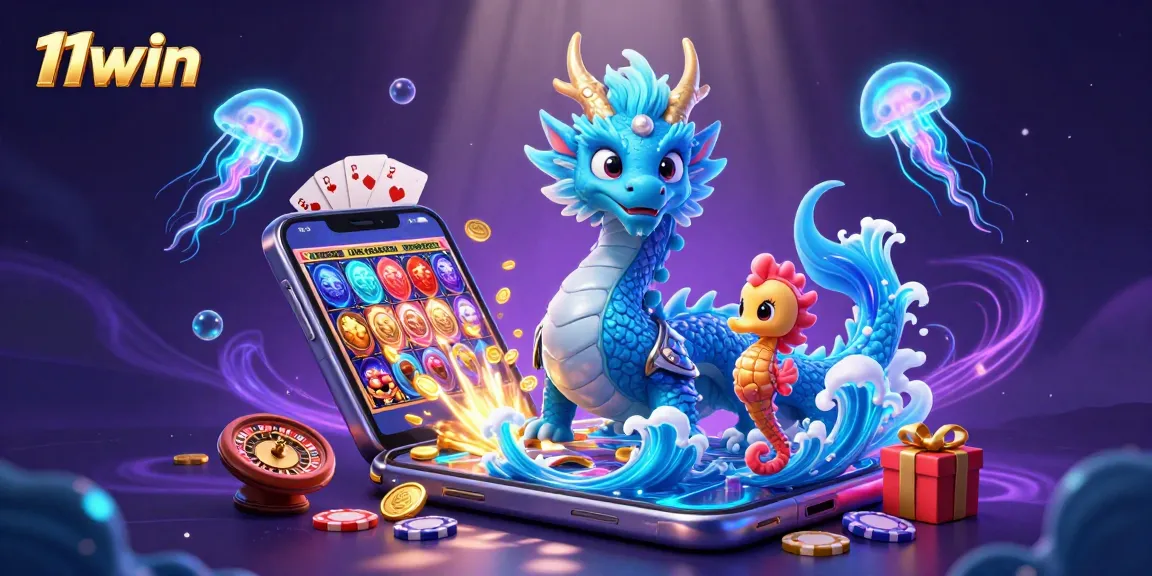 Experience thrilling gameplay with the vibrant 11win dragon, seahorse, and casino elements.