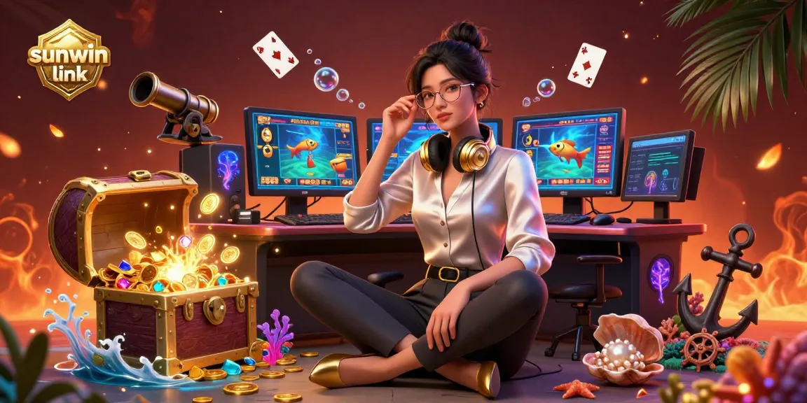 Engage with sunwin link at an exciting online casino gaming setup featuring stunning visual details.