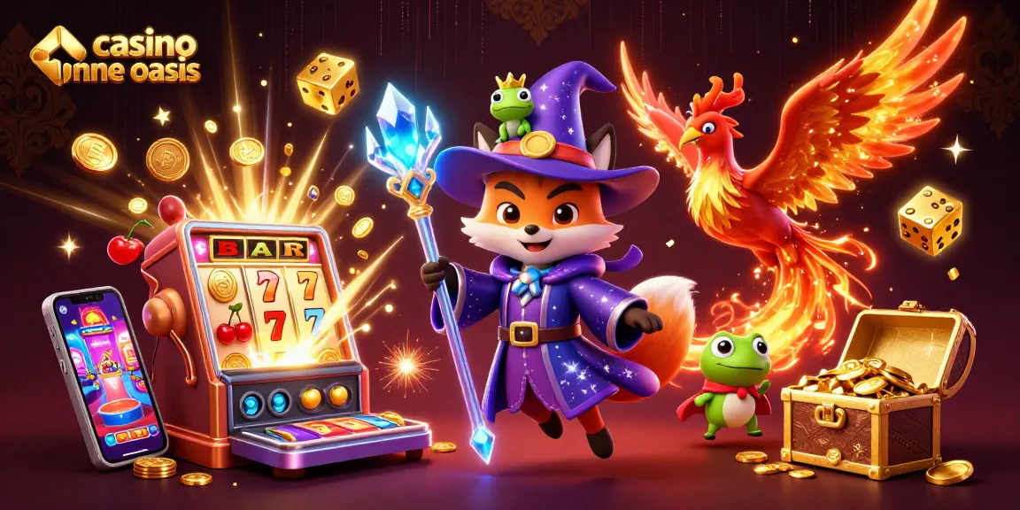 Experience the thrill of casino ohne oasis with vibrant, dynamic characters and explosive game elements in an enchanted scene.